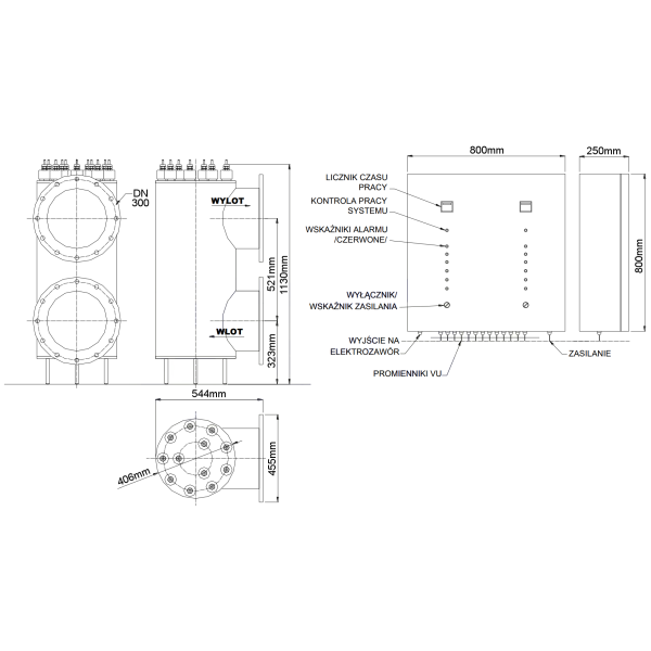 TMA AM12 - 395m3/h - Bakteriobójcza lampa UV do wody