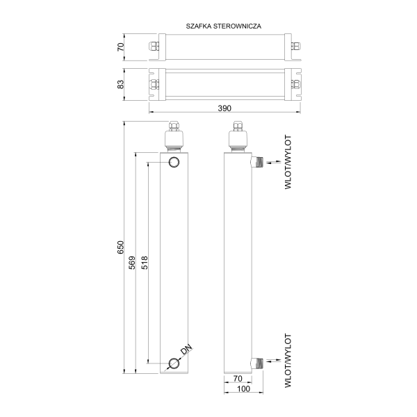 Rysunek wymiarowy TMA D4 / wymiary TMA D4