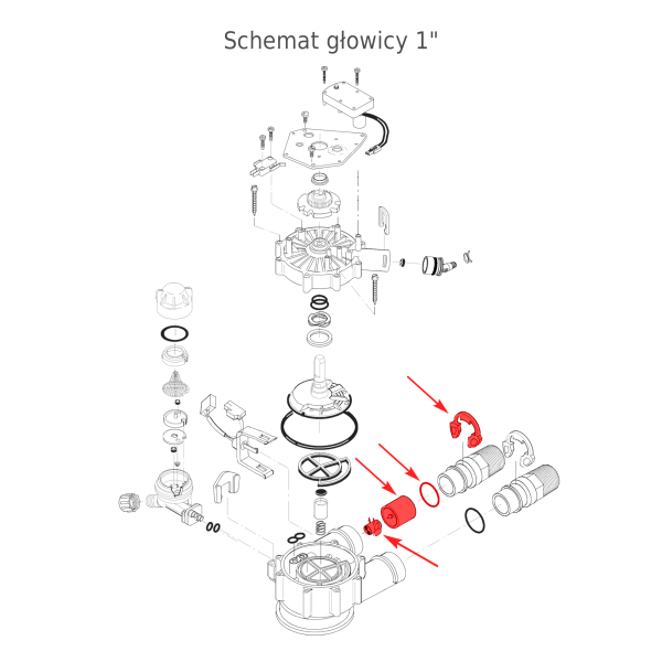 7290931 - turbina (komplet) do zmiękczaczy z głowicą 1 cal