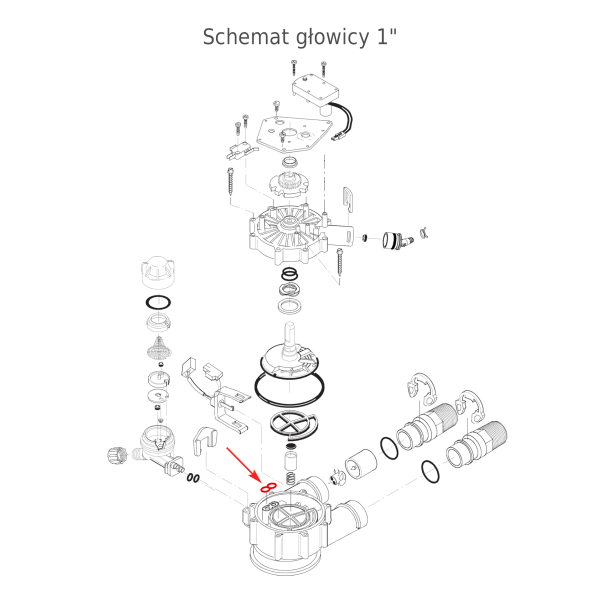 7195482 - uszczelka 8 ósemka do zmiękczaczy z głowicą 1 cal - schemat