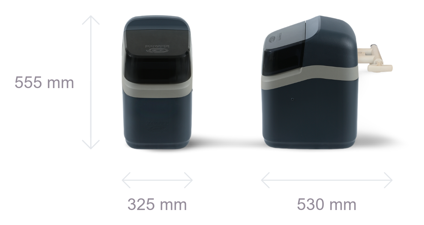Wymiary ECOWATER eVOLUTION 100 COmpact