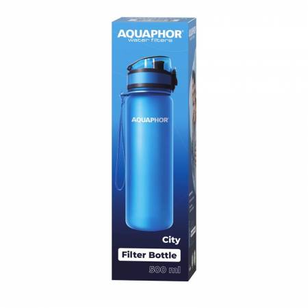 Butelka filtrująca AQUAPHOR City (niebieska) - opakowanie