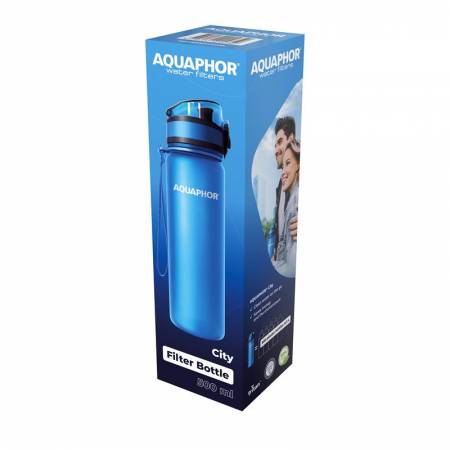 Butelka filtrująca AQUAPHOR City (niebieska) - opakowanie